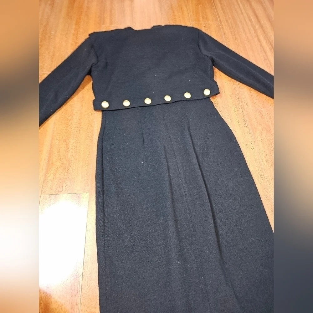 Vintage Authentic ANDREA JOVINE Dress 100% Wool Size M - Picture 13 of 17